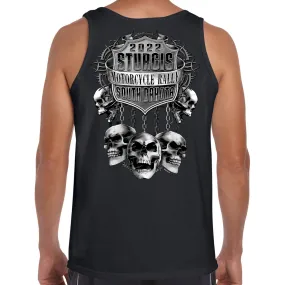 2022 Sturgis Motorcycle Rally Chained Skull Tank Top