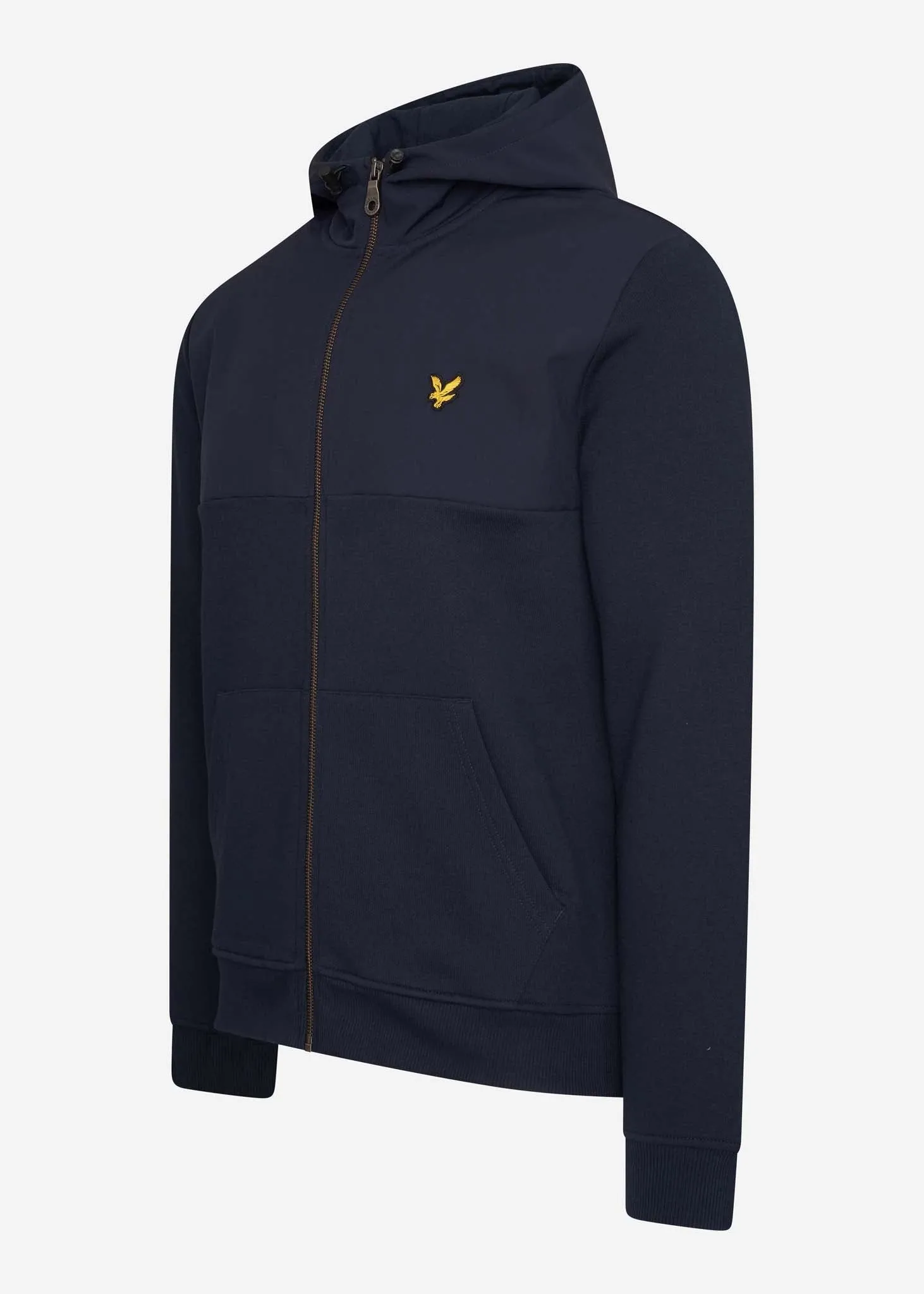 A Softshell jersey zip hoodie - dark navy