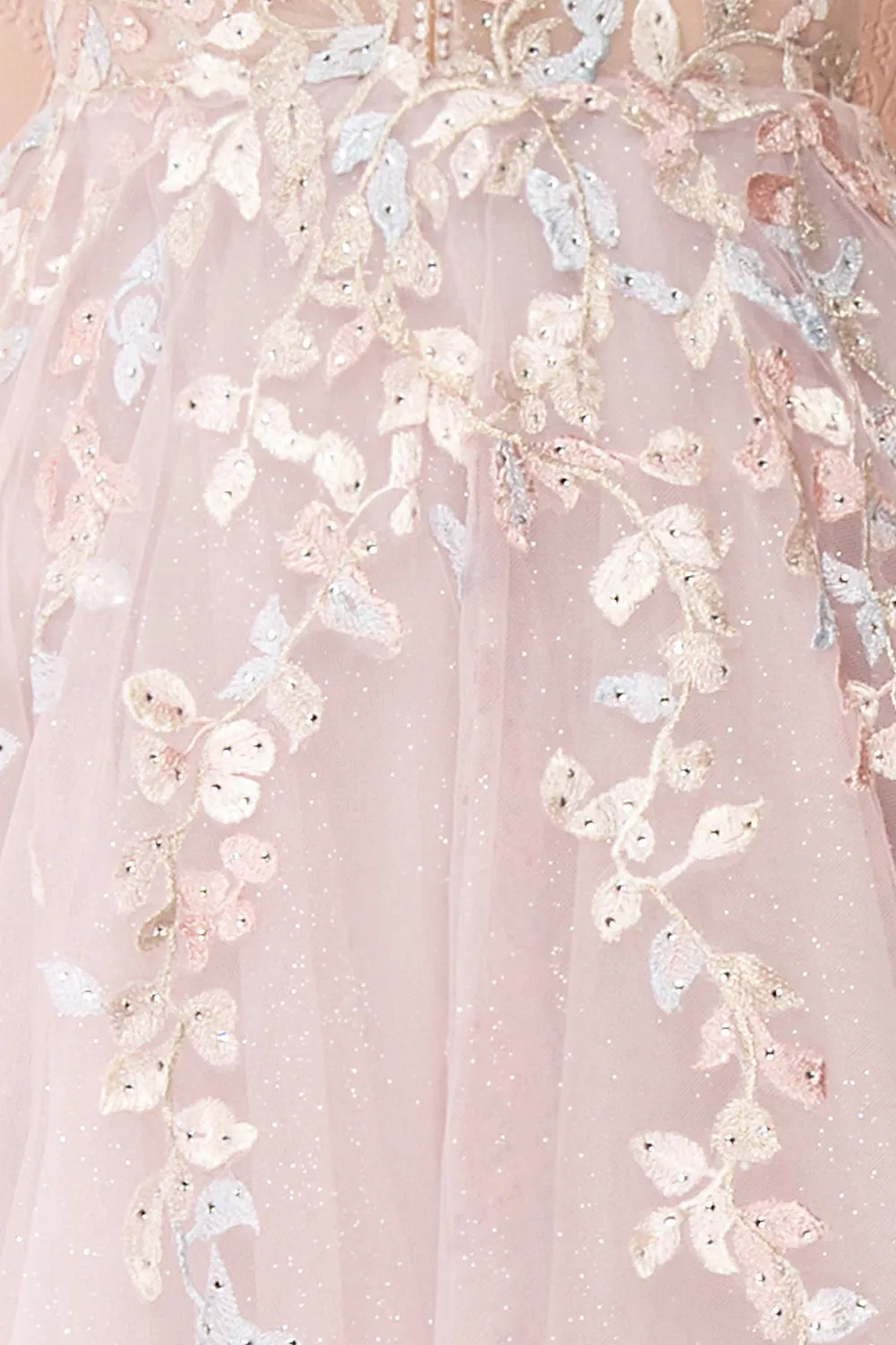 Acacia | Floral Embroidered Tulle Maxi Dress