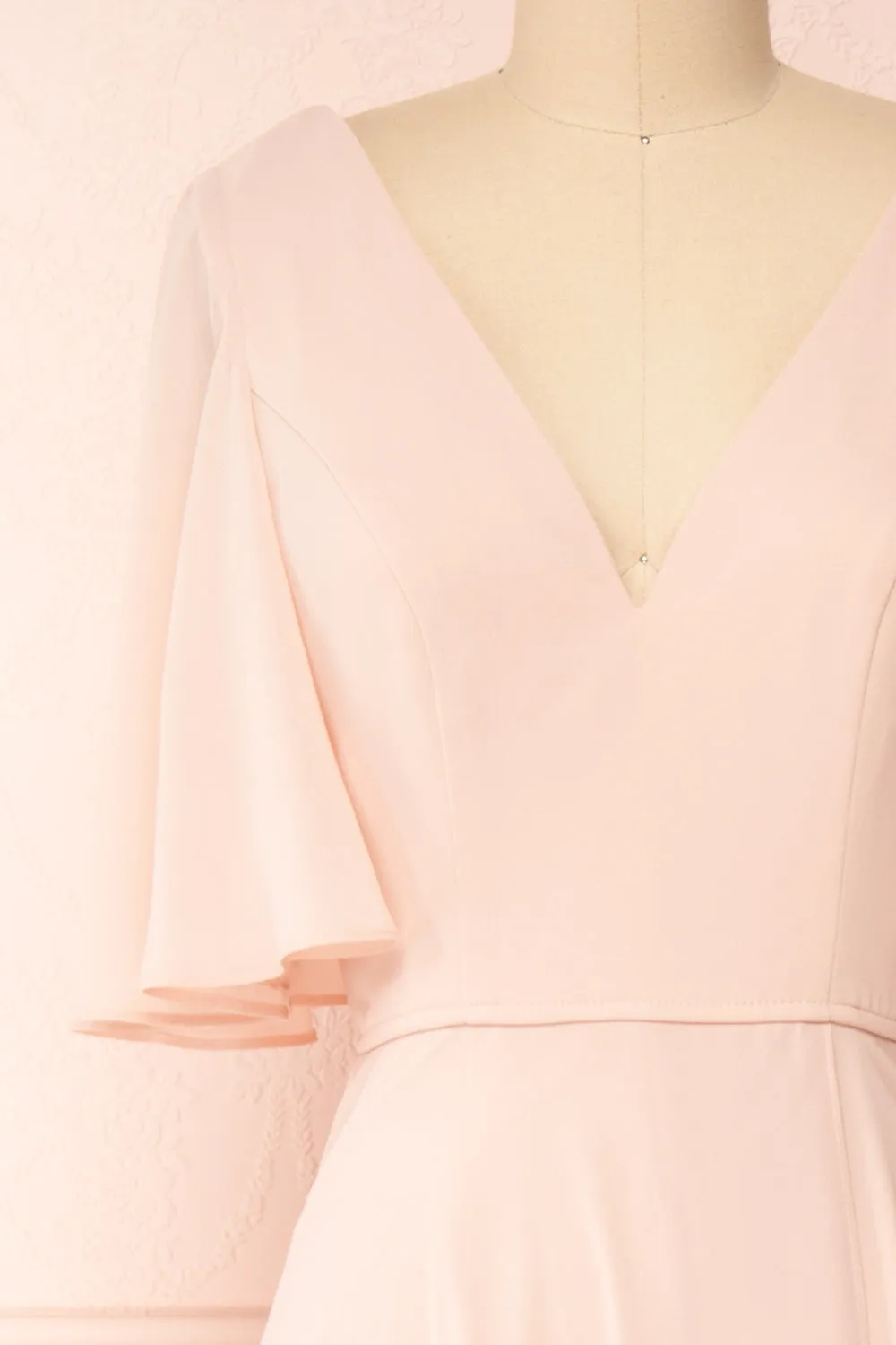 Adelphia Blush | Short Sleeve Chiffon Maxi Dress