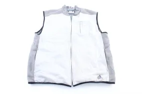 Adidas Embroidered Logo Reversible Grey Zip Up Vest