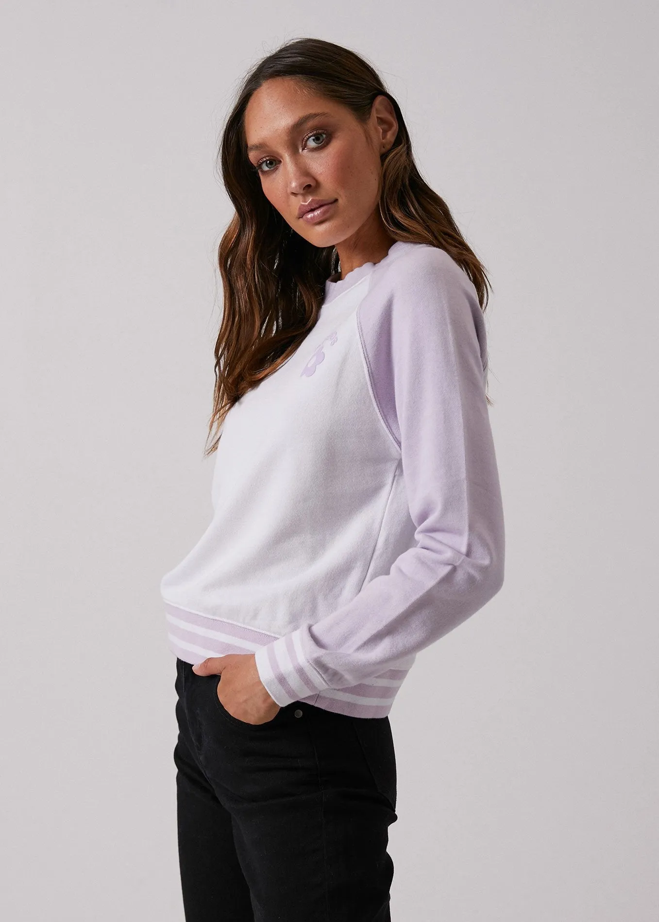 Afends Womens Angelina - Raglan Slim Fit Crew Neck