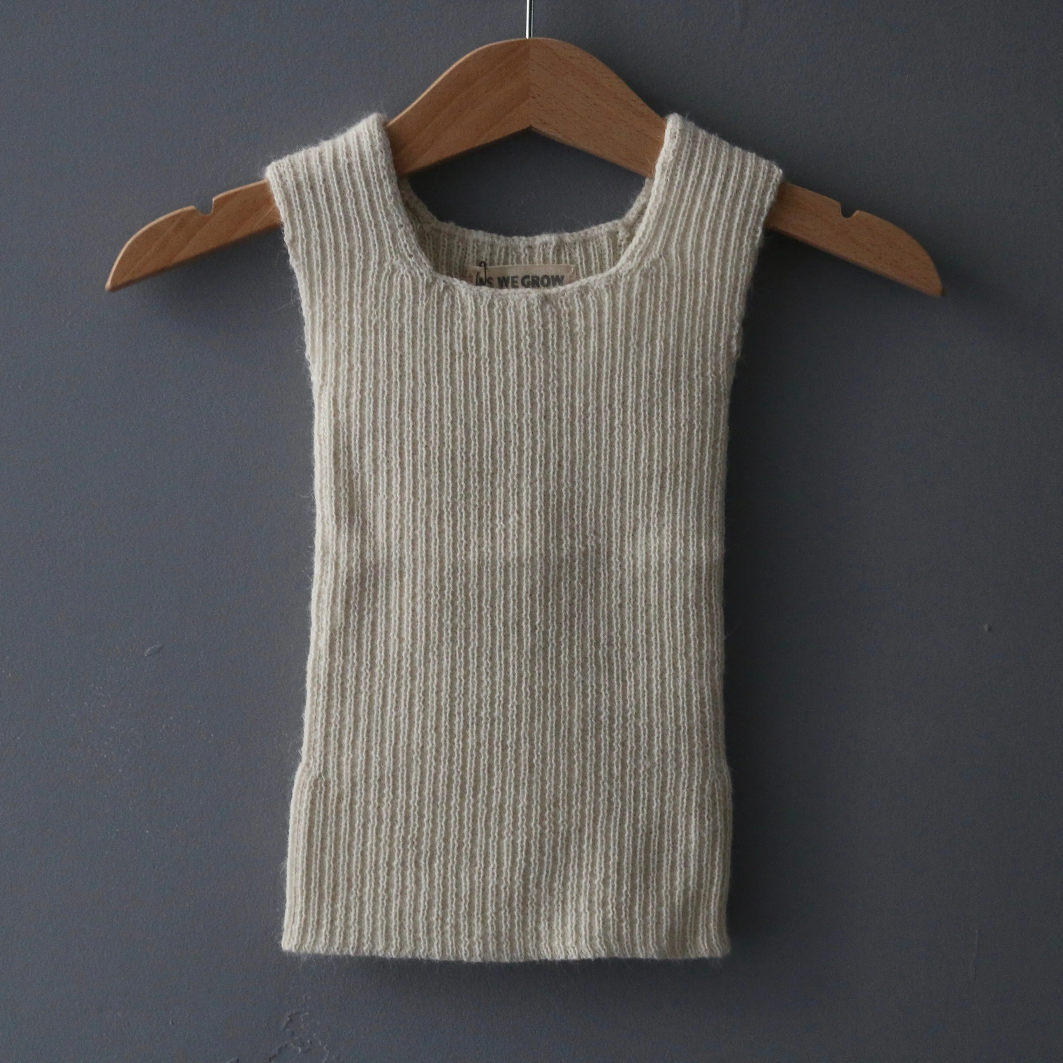 Alpaca Knitted Rib Vest - Multiple Colours - 0-36m