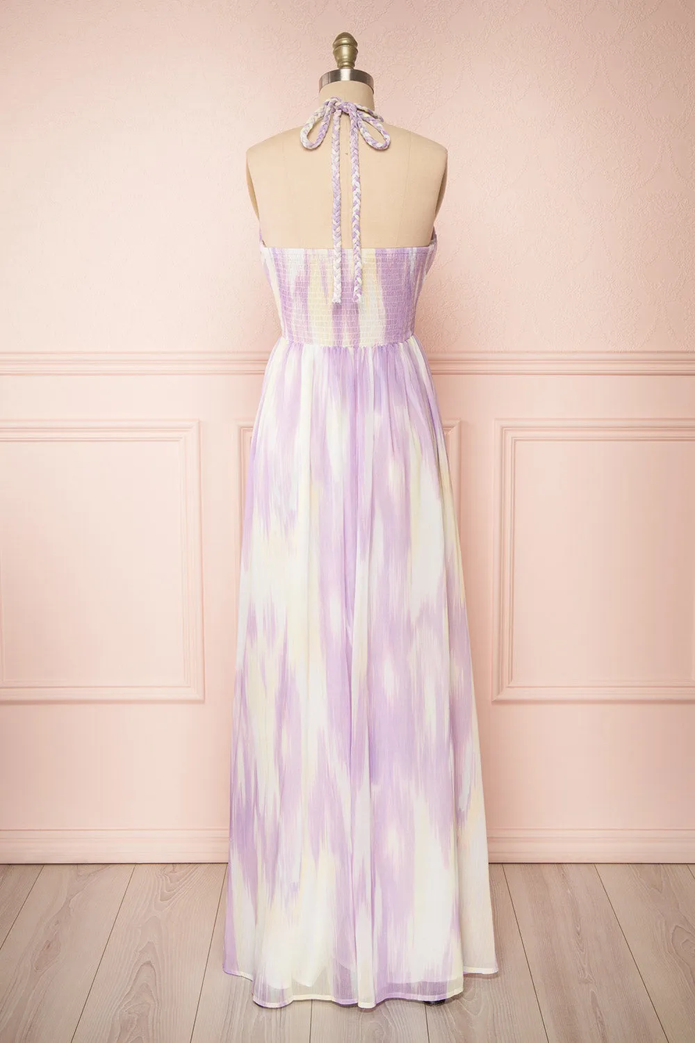 Amakassou | Lilac & Yellow Maxi Dress