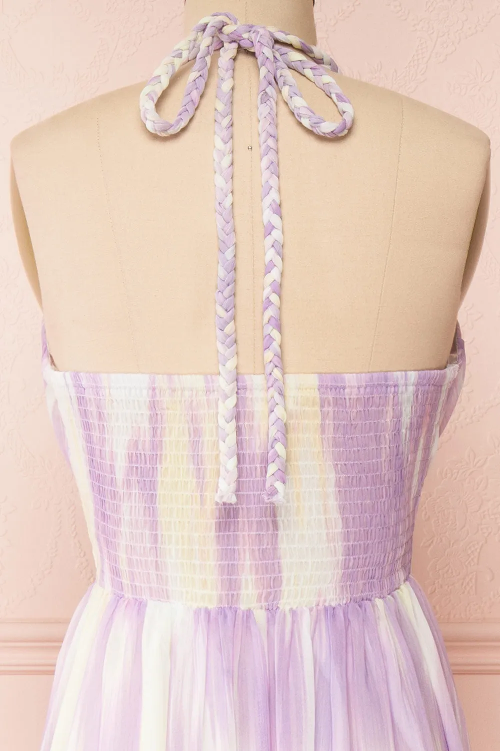 Amakassou | Lilac & Yellow Maxi Dress