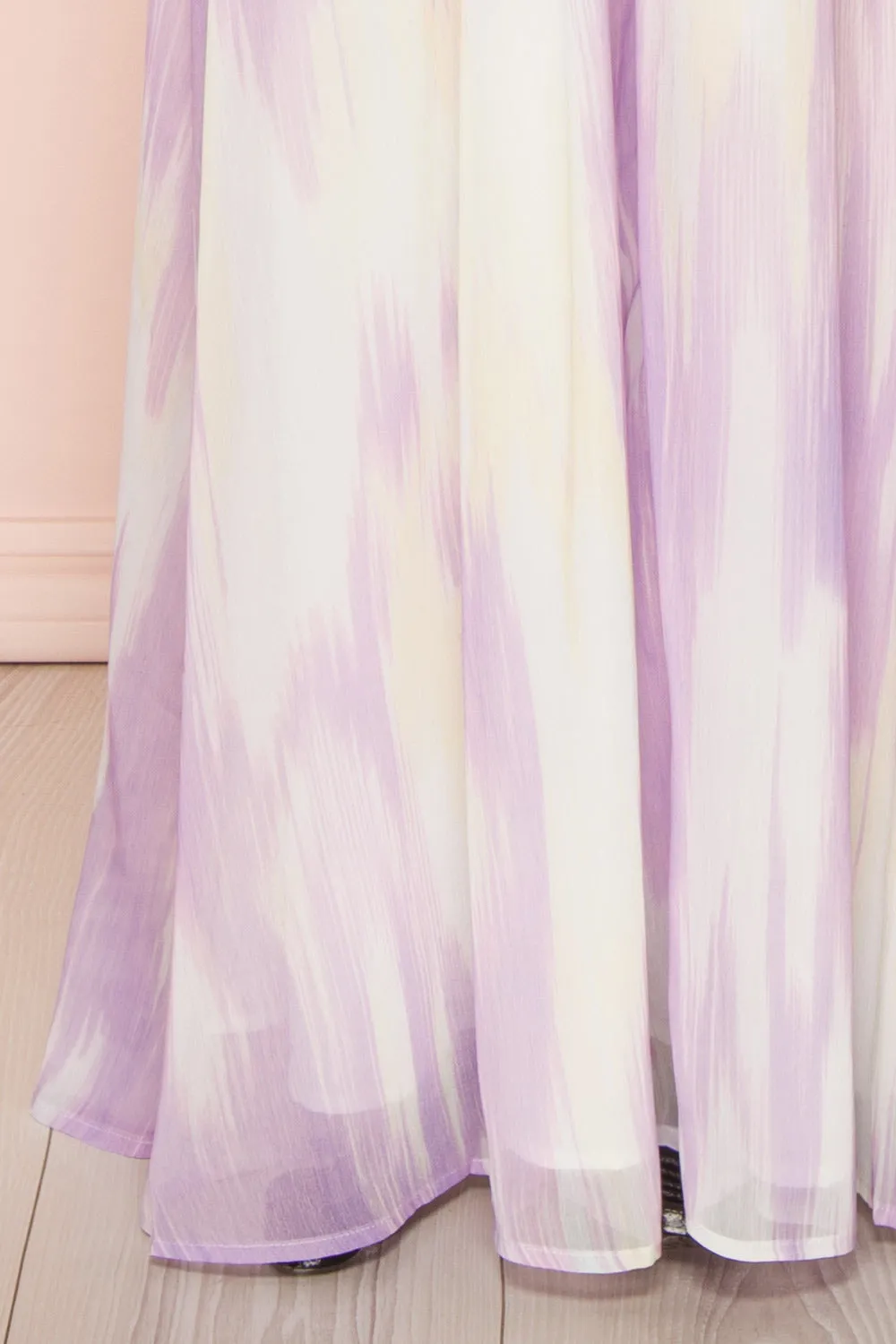 Amakassou | Lilac & Yellow Maxi Dress