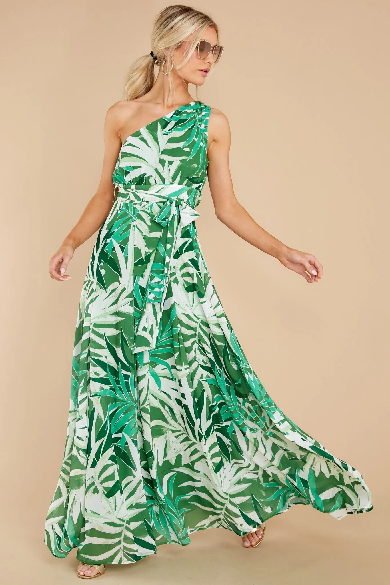 An Affair To Remember Green Multi Print Maxi Dress