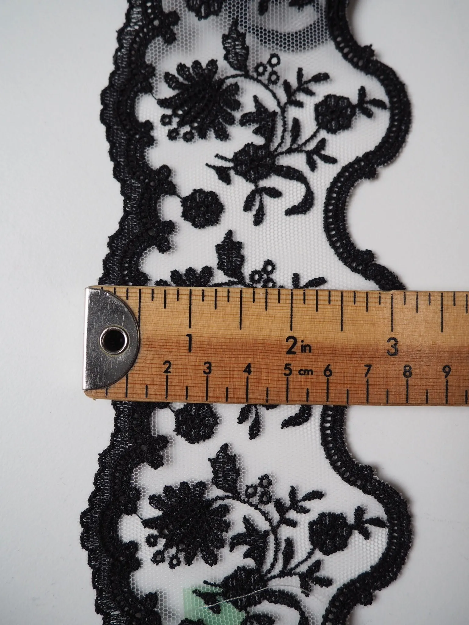 Aphrodite Black Lace Trim 85mm