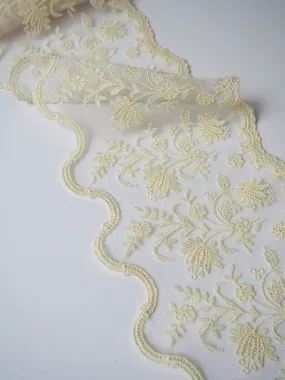 Aphrodite Yellow Lace Trim 13cm