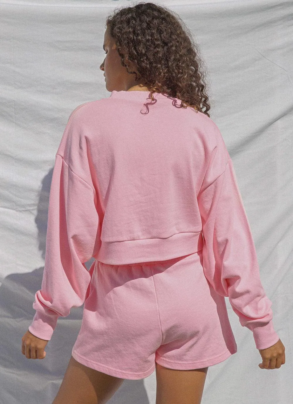 Arrival Cropped Jumper - Pink Soda