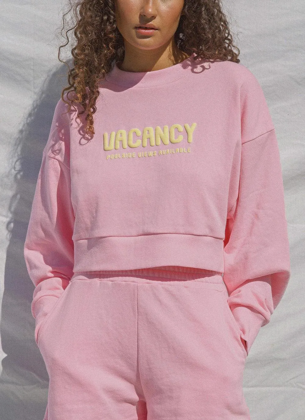 Arrival Cropped Jumper - Pink Soda