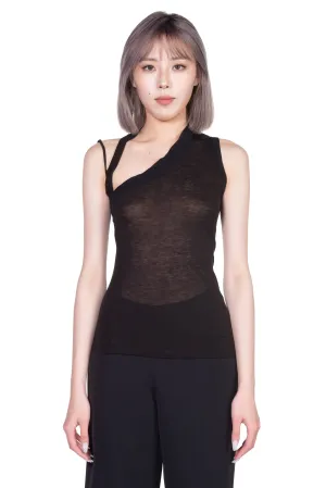 Asymmetric Knitted Vest