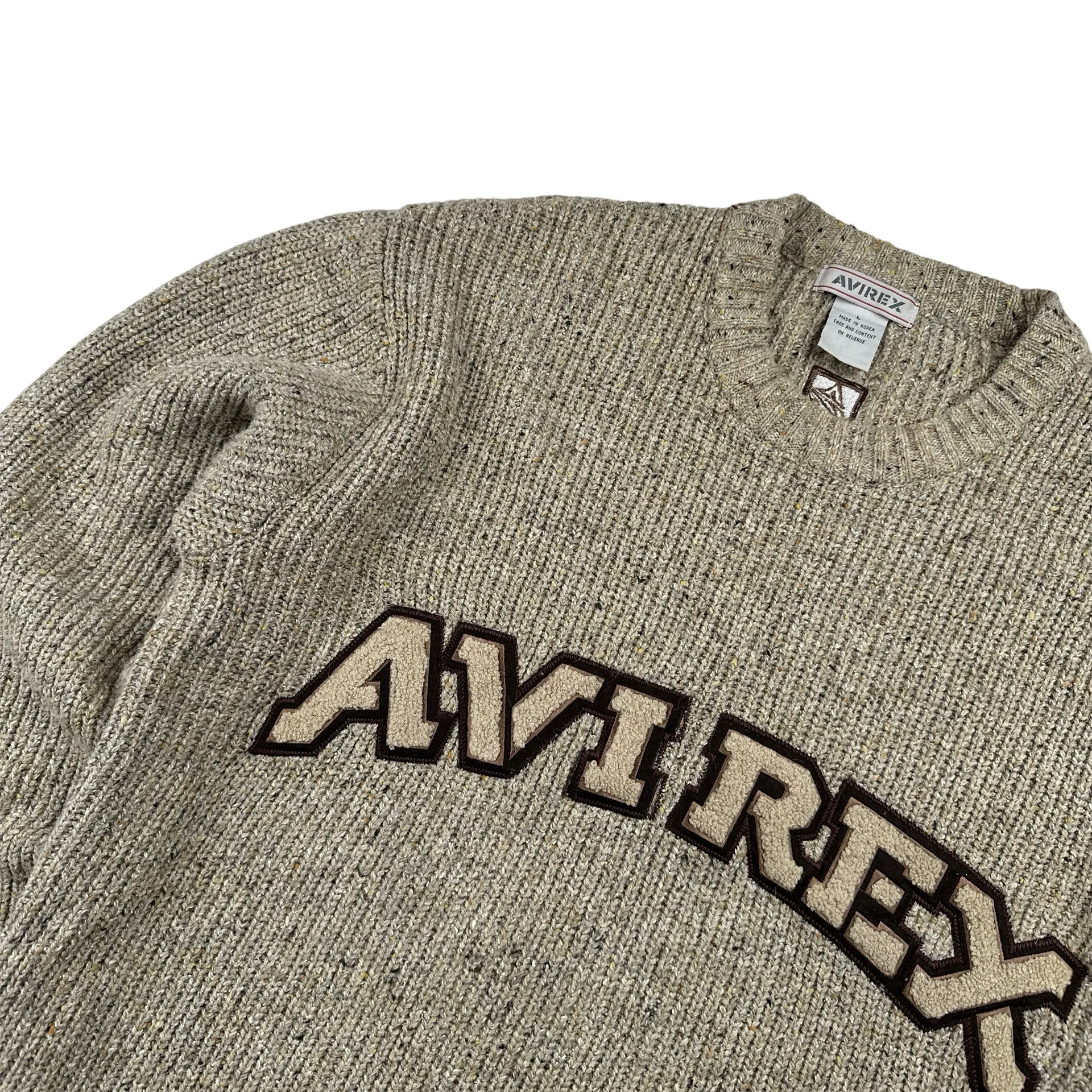 Avirex Thick Acrylic Wool Pullover Knit Crewneck - Large