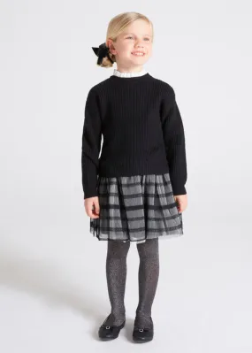 AW22 Mayoral Girls Black Jumper Dress 4955