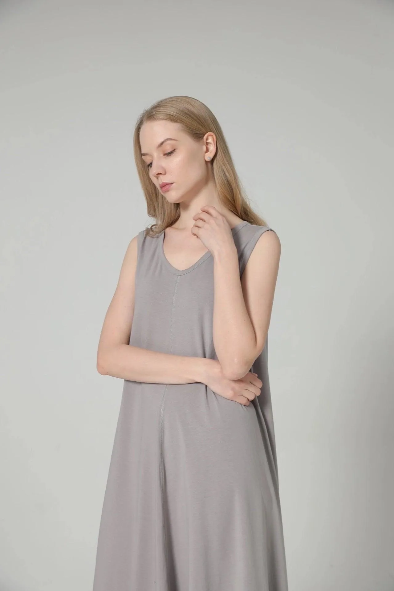 Bamboo Asymmetric Tank Dress