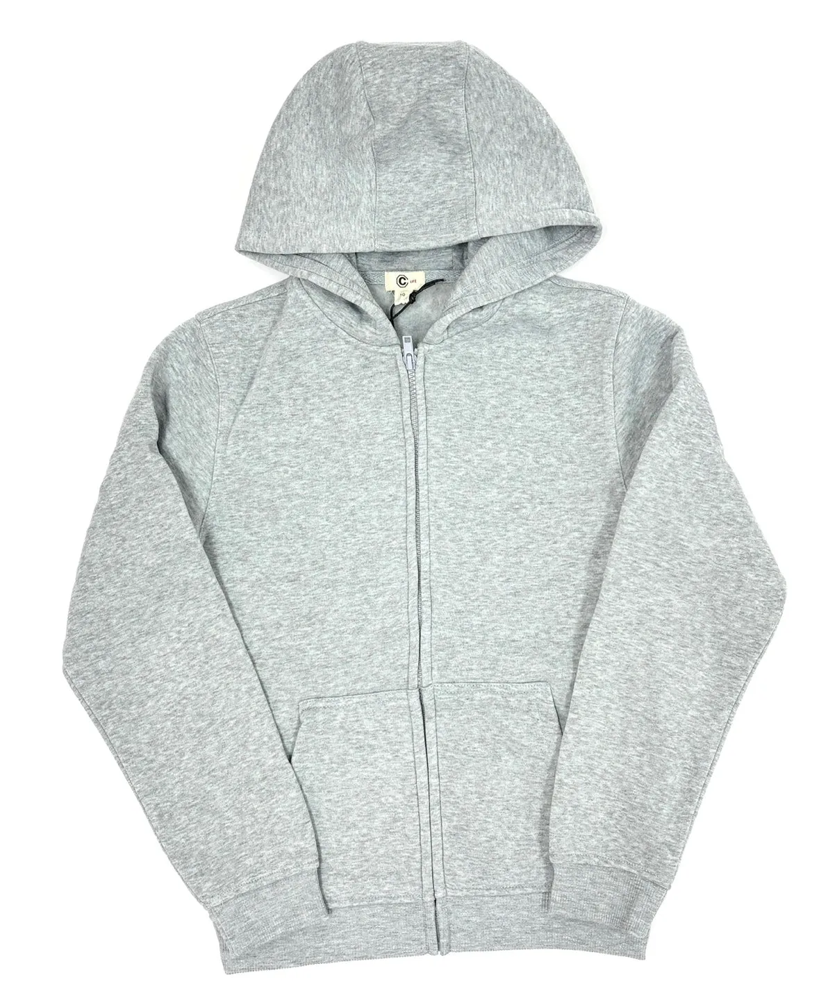 Basic Boy's Zip-up Fleece Hoodie Sweatshirt