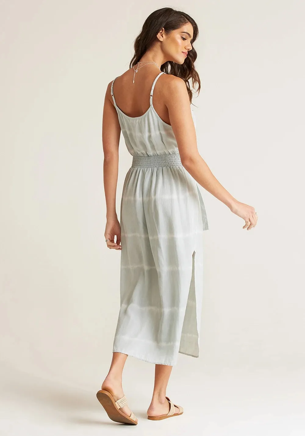 Bella Dahl - Smocked Waist Maxi Dress in Desert Olive