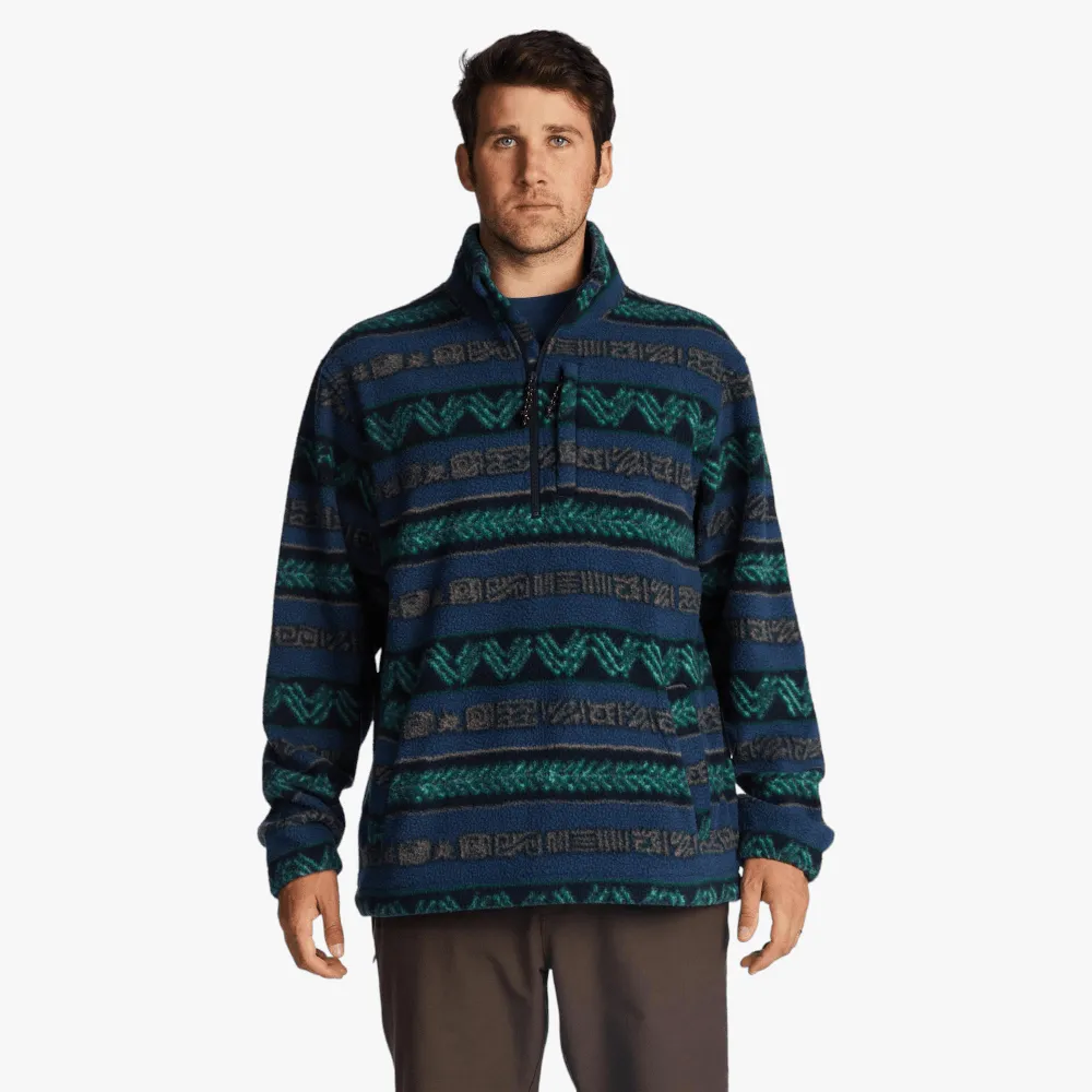 Billabong Mens Boundary Mock Neck Fleece Top Navy