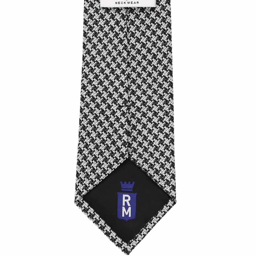 Black and White Earl Tweed Wool/Silk Extra Long Necktie