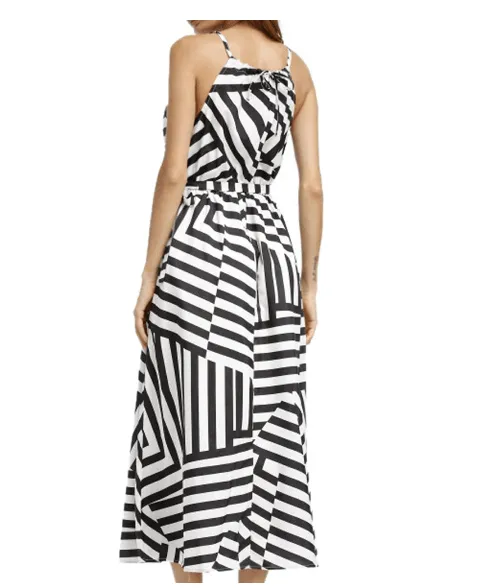 Black and White Stripe Maxi Dress