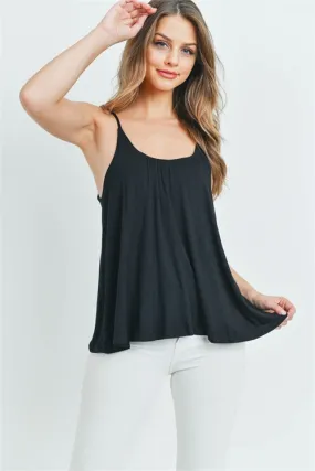 Black Scoop Neck Tank Top