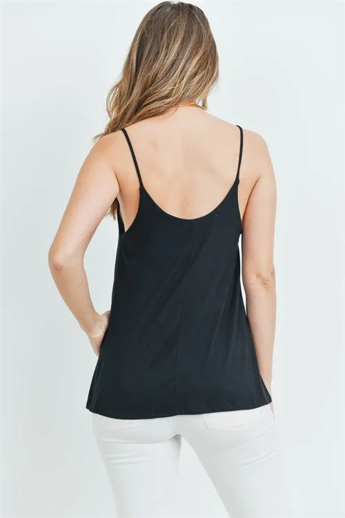 Black Scoop Neck Tank Top