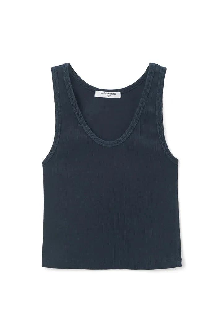 BLONDIE RIB TANK - NAVY