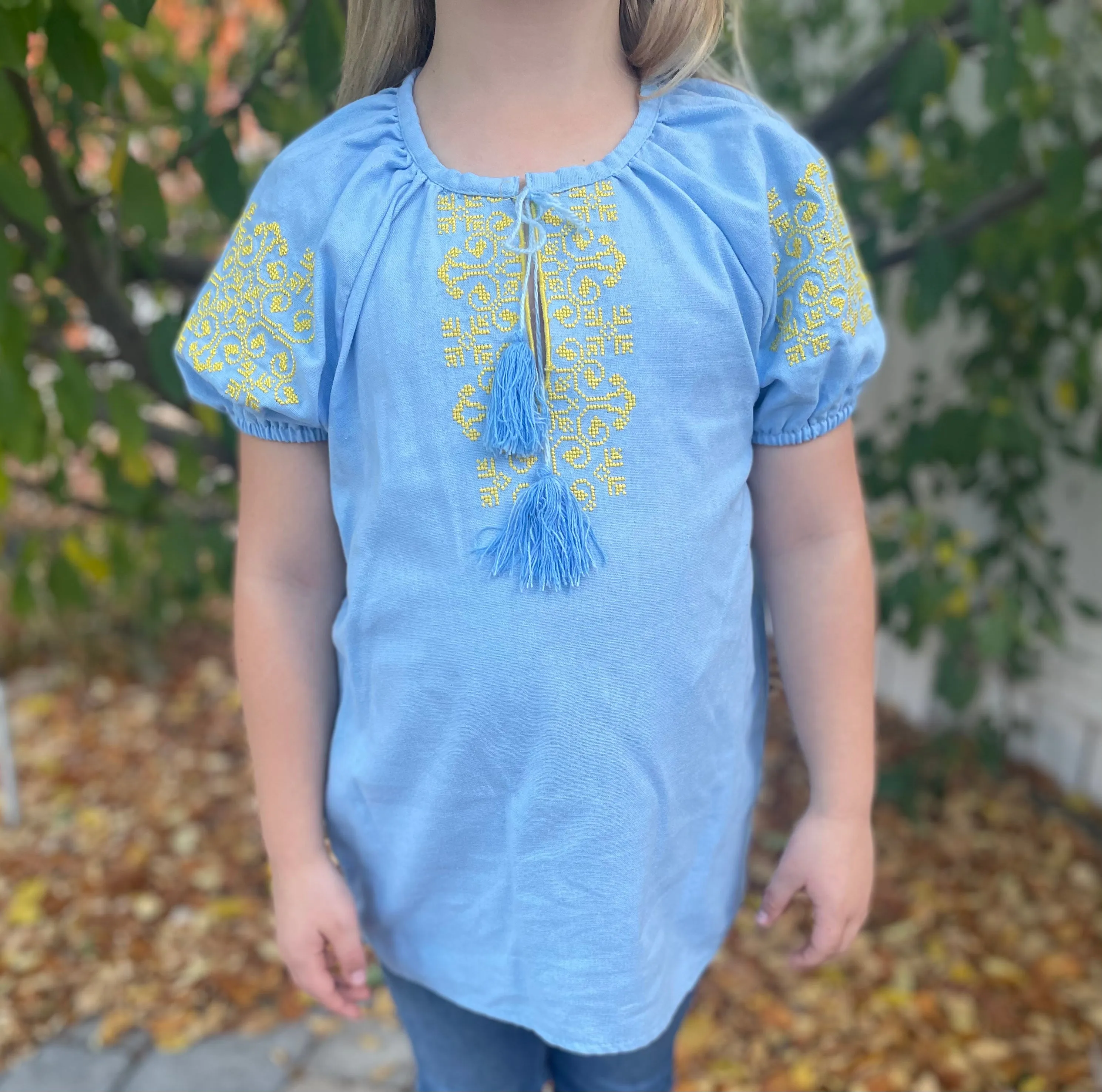 Blue Girl’s Tunic “Ukraina”