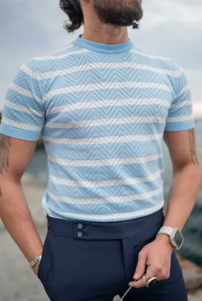 Blue Striped Niger Crewneck