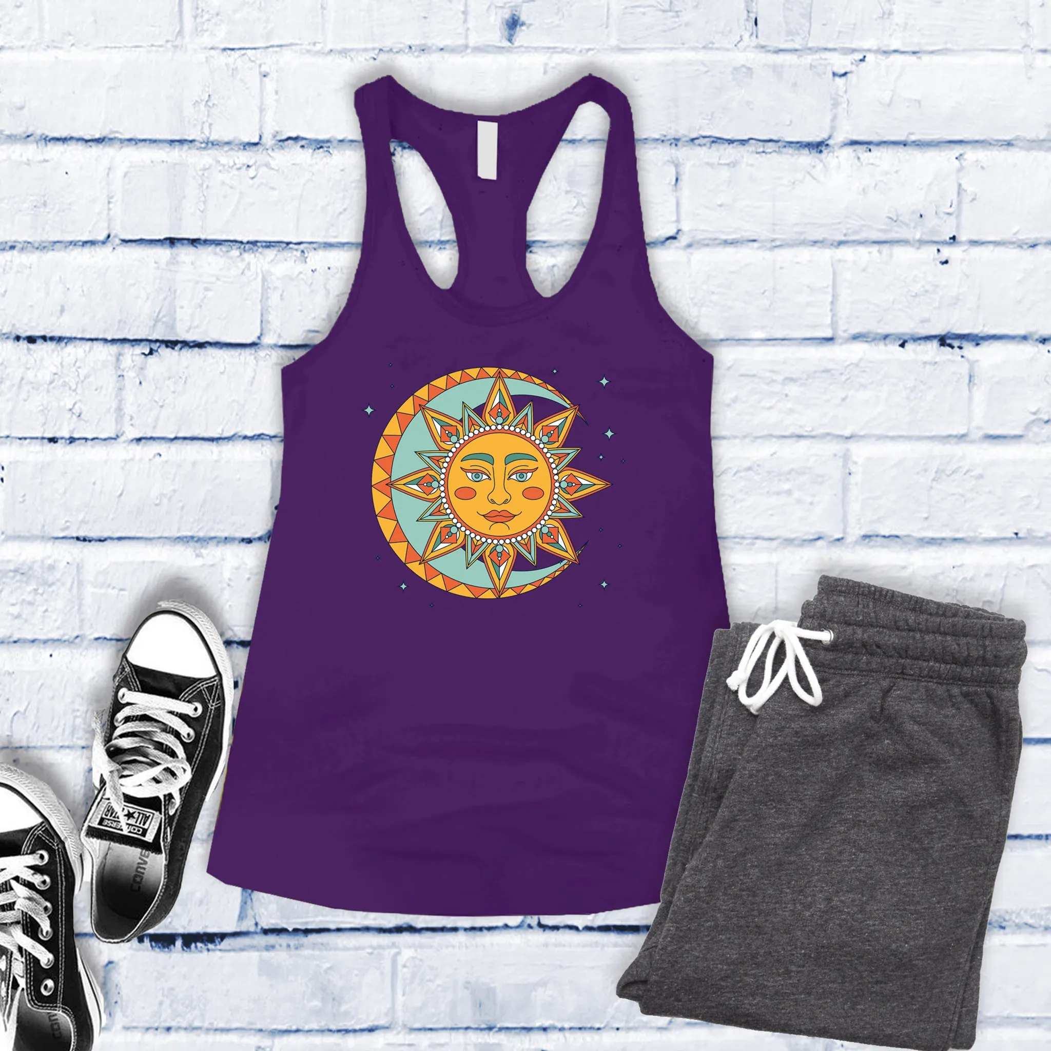 Boho Lunar Sun Women's Tank Top