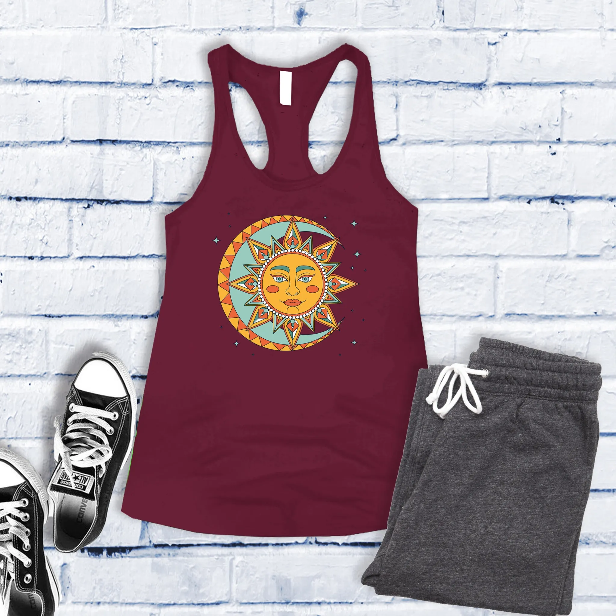 Boho Lunar Sun Women's Tank Top