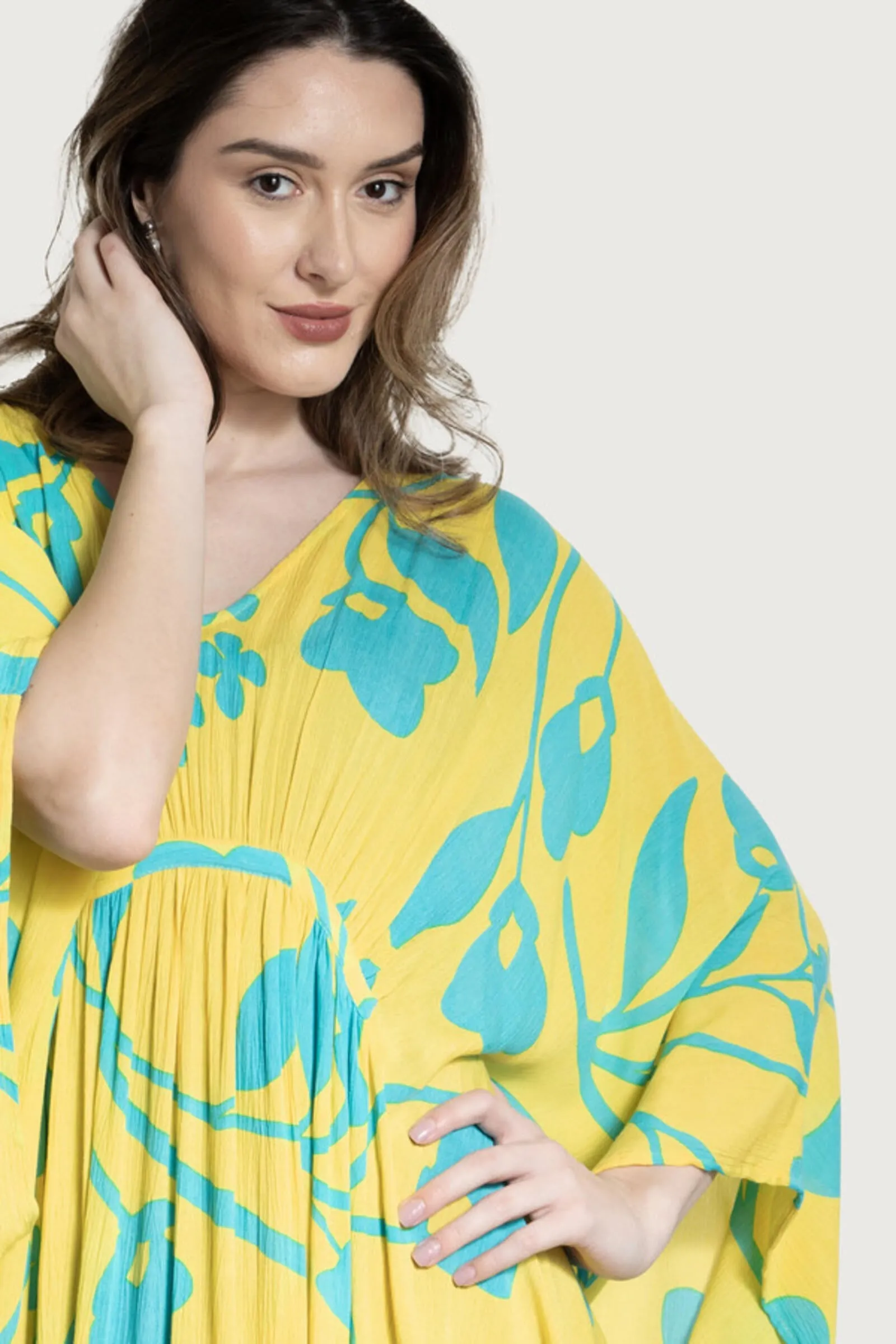 Bold Floral Kaftan Maxi