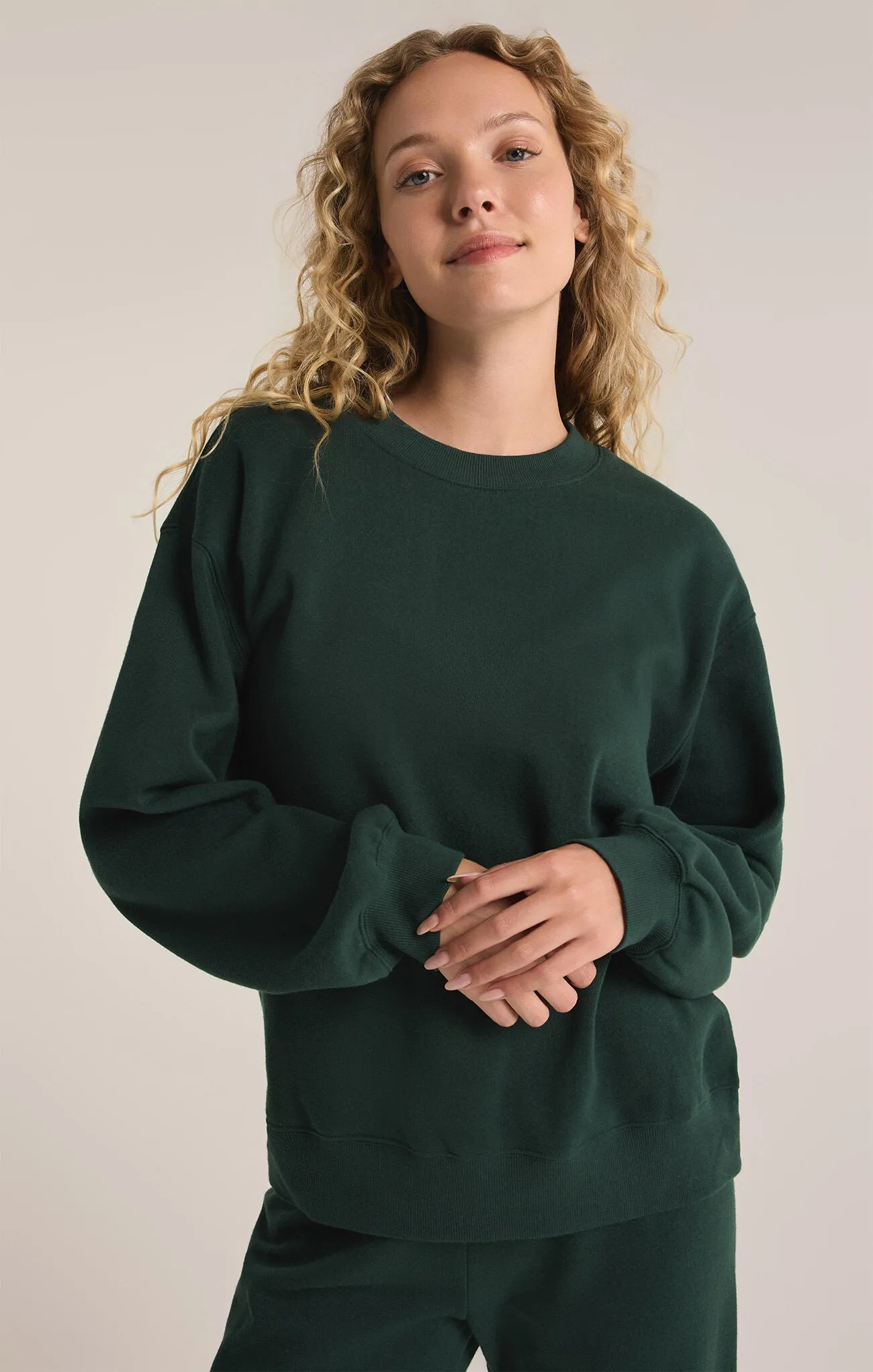 Boyfriend Sweatshirt - Cyprus Green