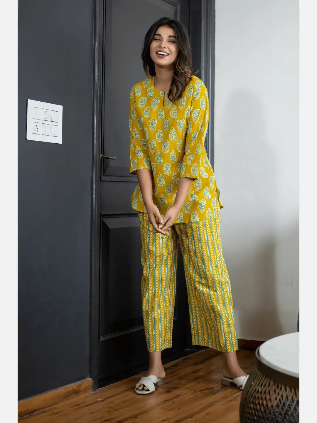 Bright Yellow Cotton Loungewear