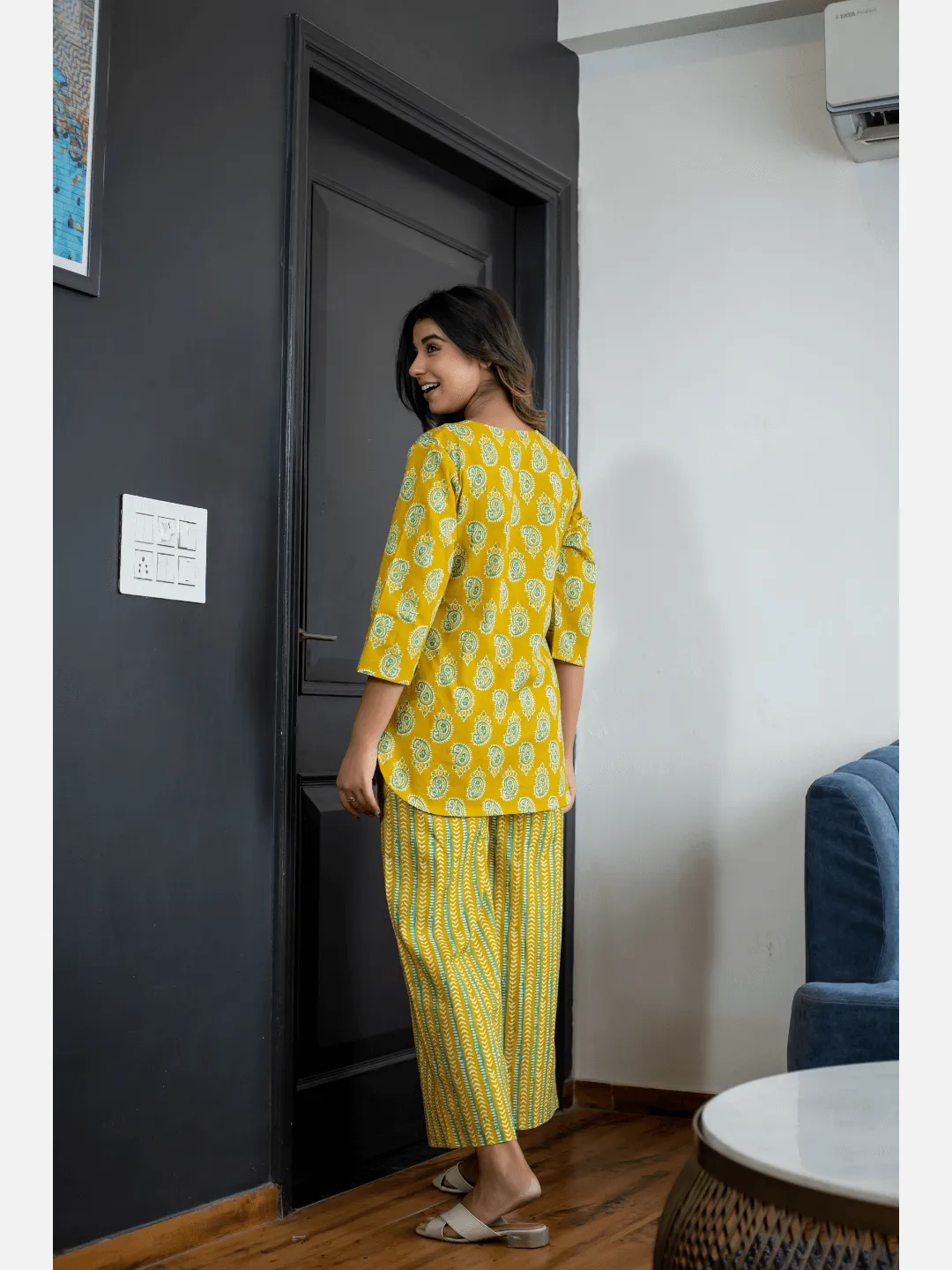 Bright Yellow Cotton Loungewear