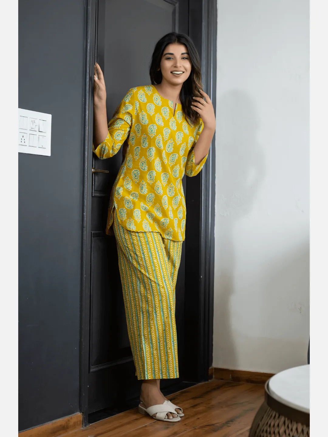 Bright Yellow Cotton Loungewear