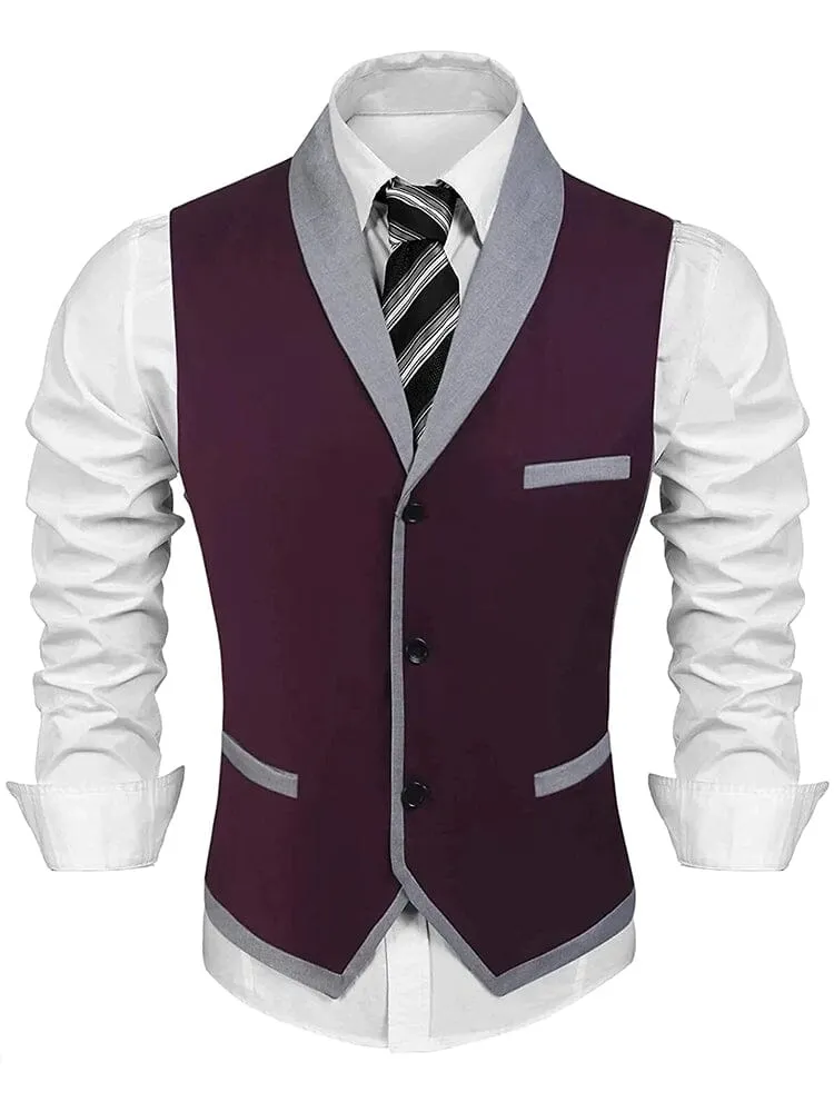 Buttons V-neck Suit Vest (US Only)