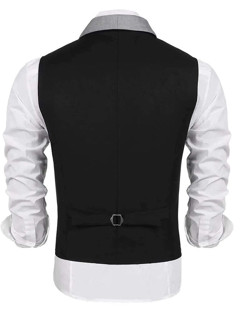 Buttons V-neck Suit Vest (US Only)