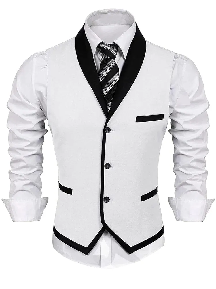 Buttons V-neck Suit Vest (US Only)