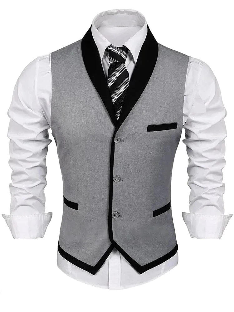 Buttons V-neck Suit Vest (US Only)