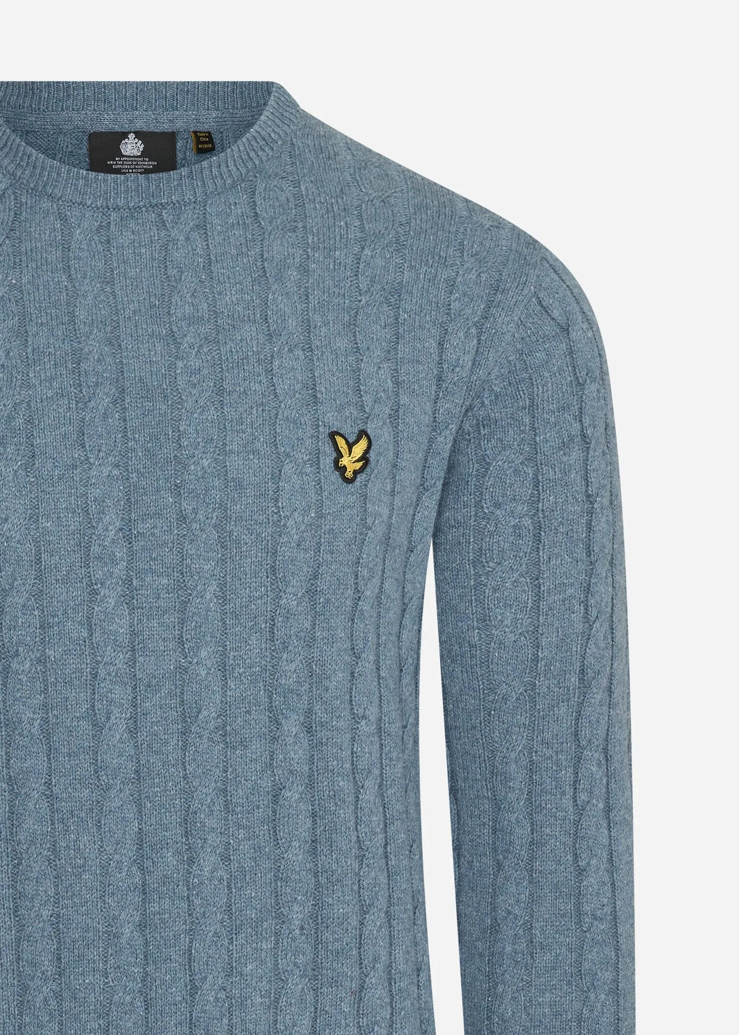 Cable jumper - slate blue marl