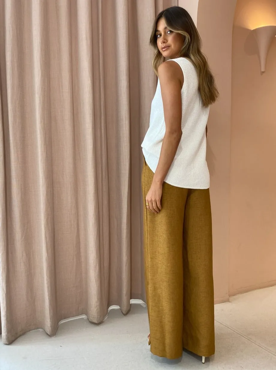 Camilla and Marc Eli Pants in Mustard