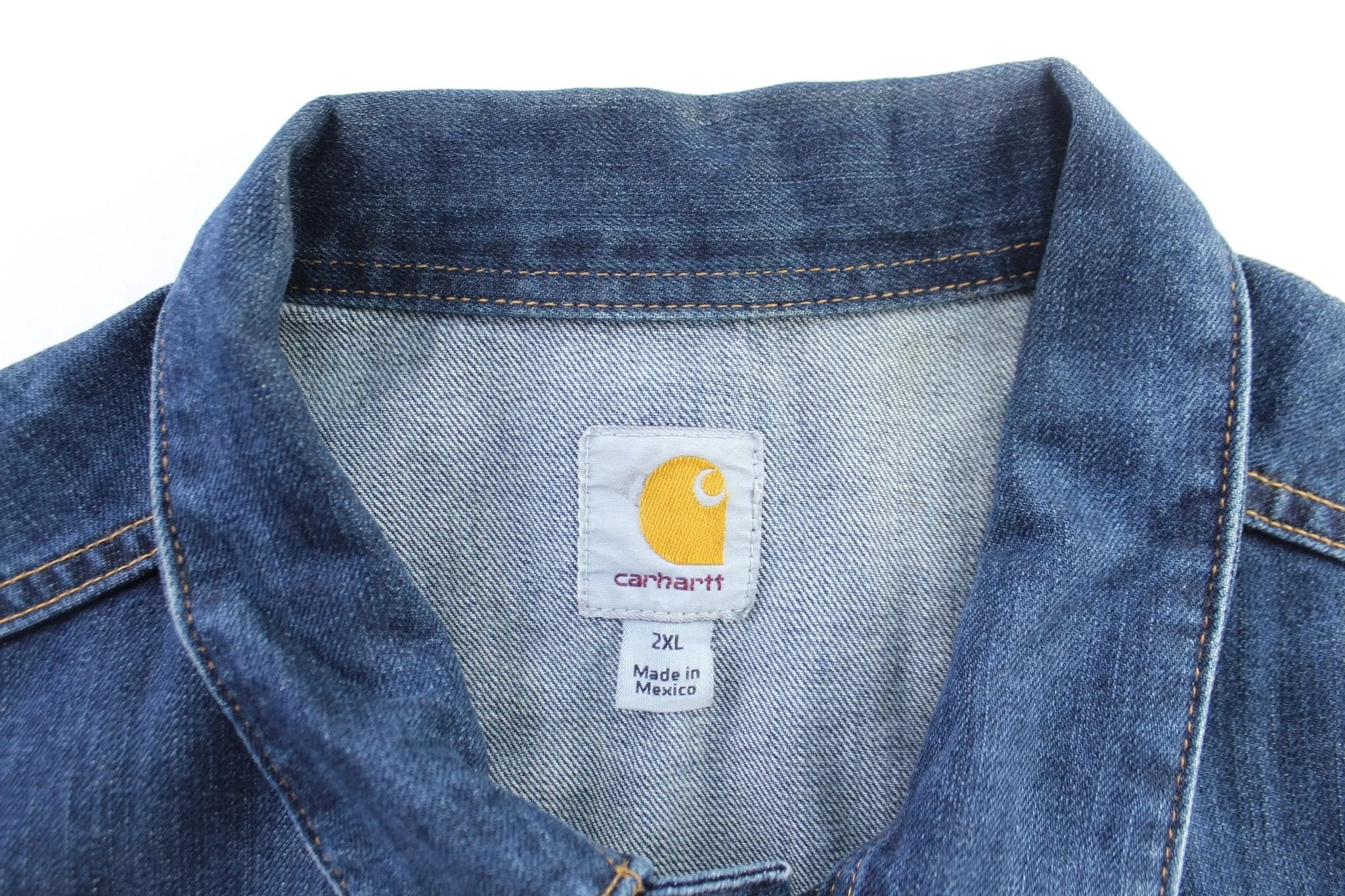 Carhartt Logo Patch Dark Wash Denim Vest