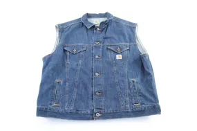 Carhartt Logo Patch Dark Wash Denim Vest