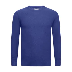 Cashmere Crewneck Sweater Cuebris in left stitch Jeans