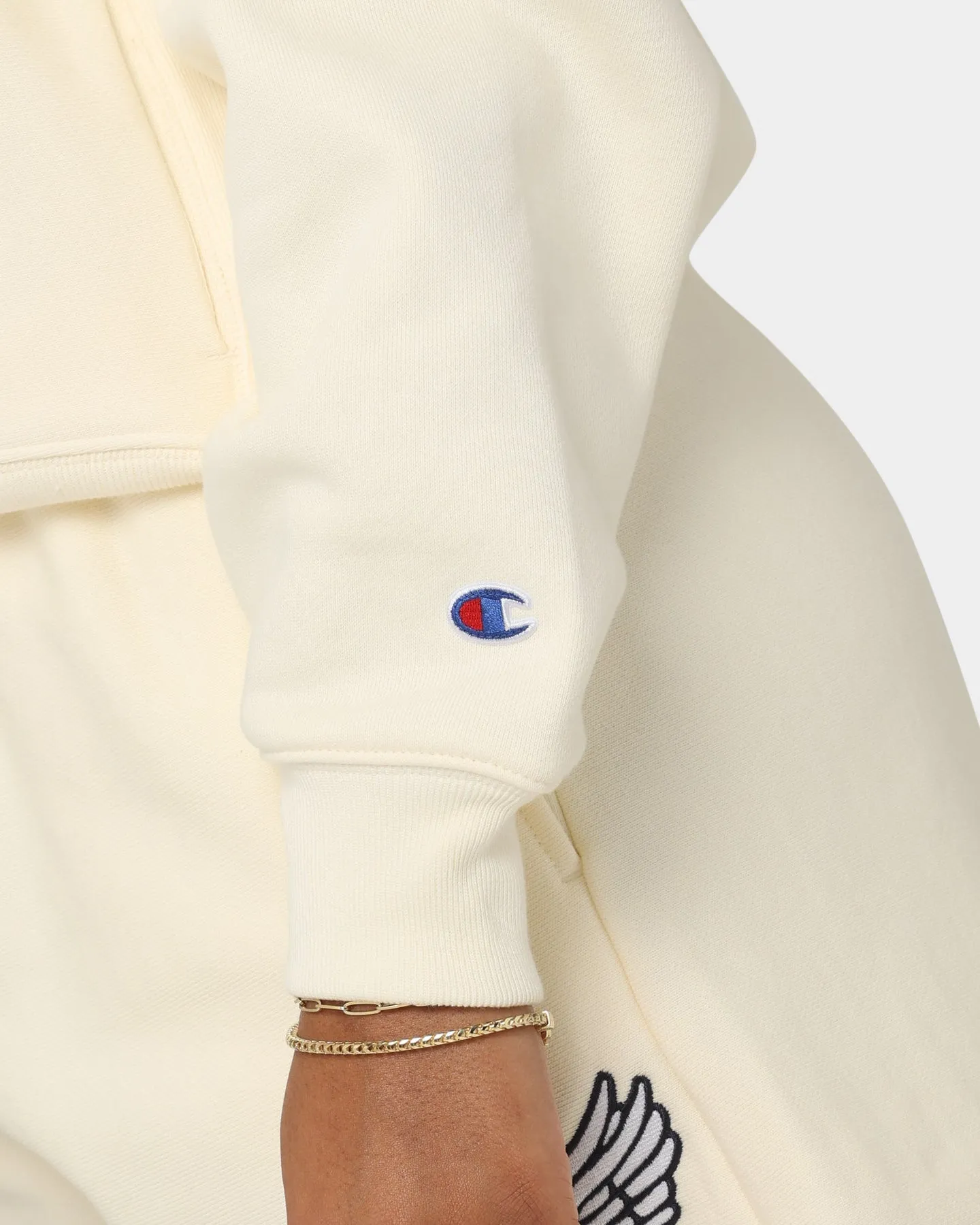 Champion Women's Reverse Weave Collegiate Crewneck Chalk White