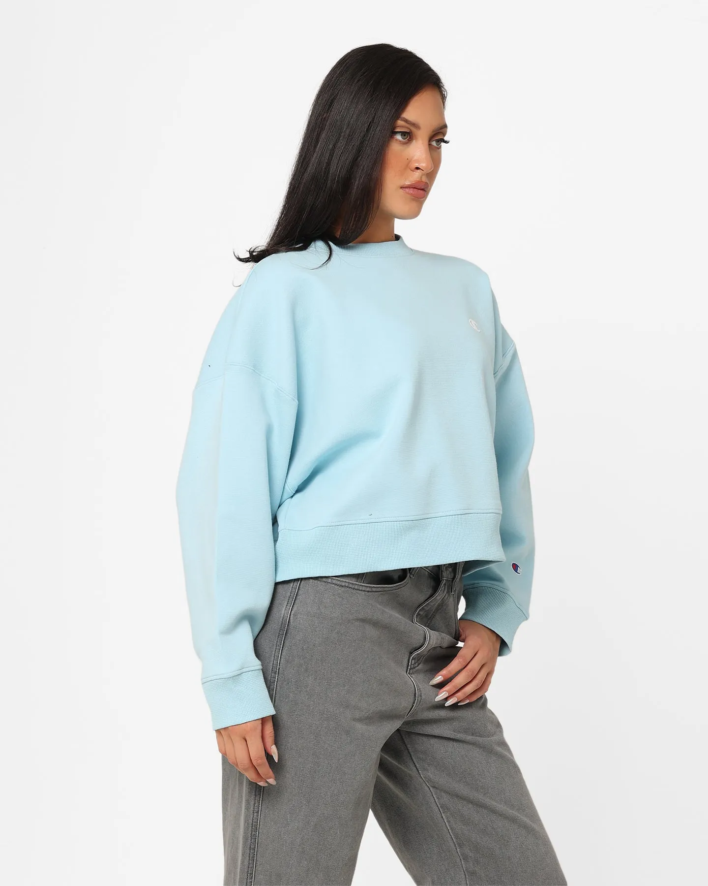 Champion Women's Rochester Base Crewneck Iced Blue CSI