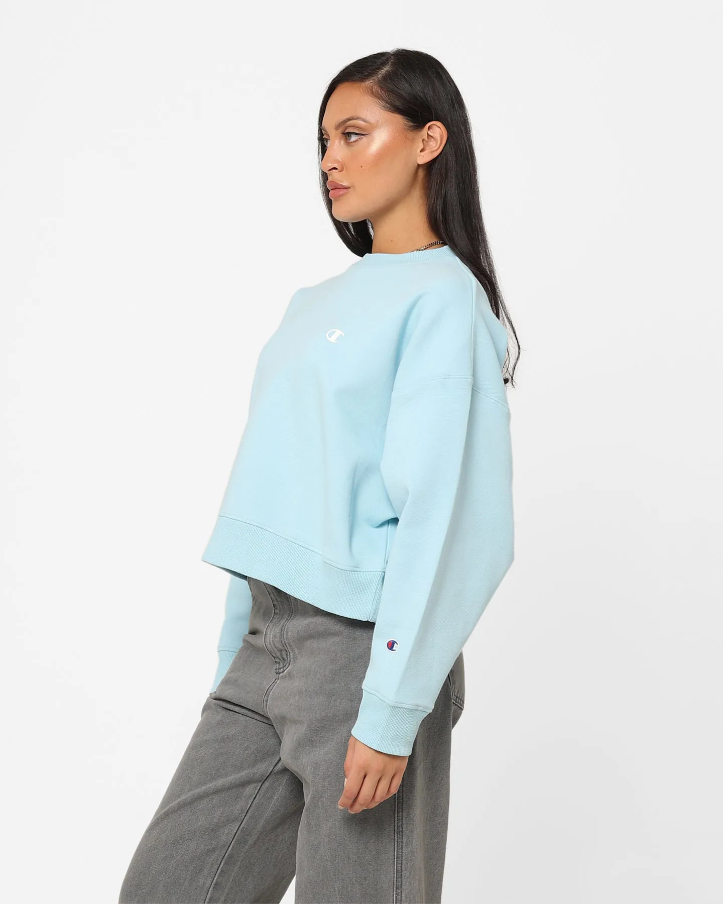 Champion Women's Rochester Base Crewneck Iced Blue CSI