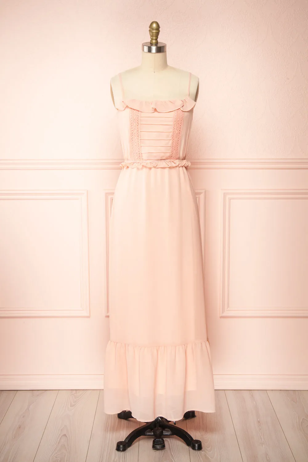 Charly Pink | Maxi Dress w/ Ruffles