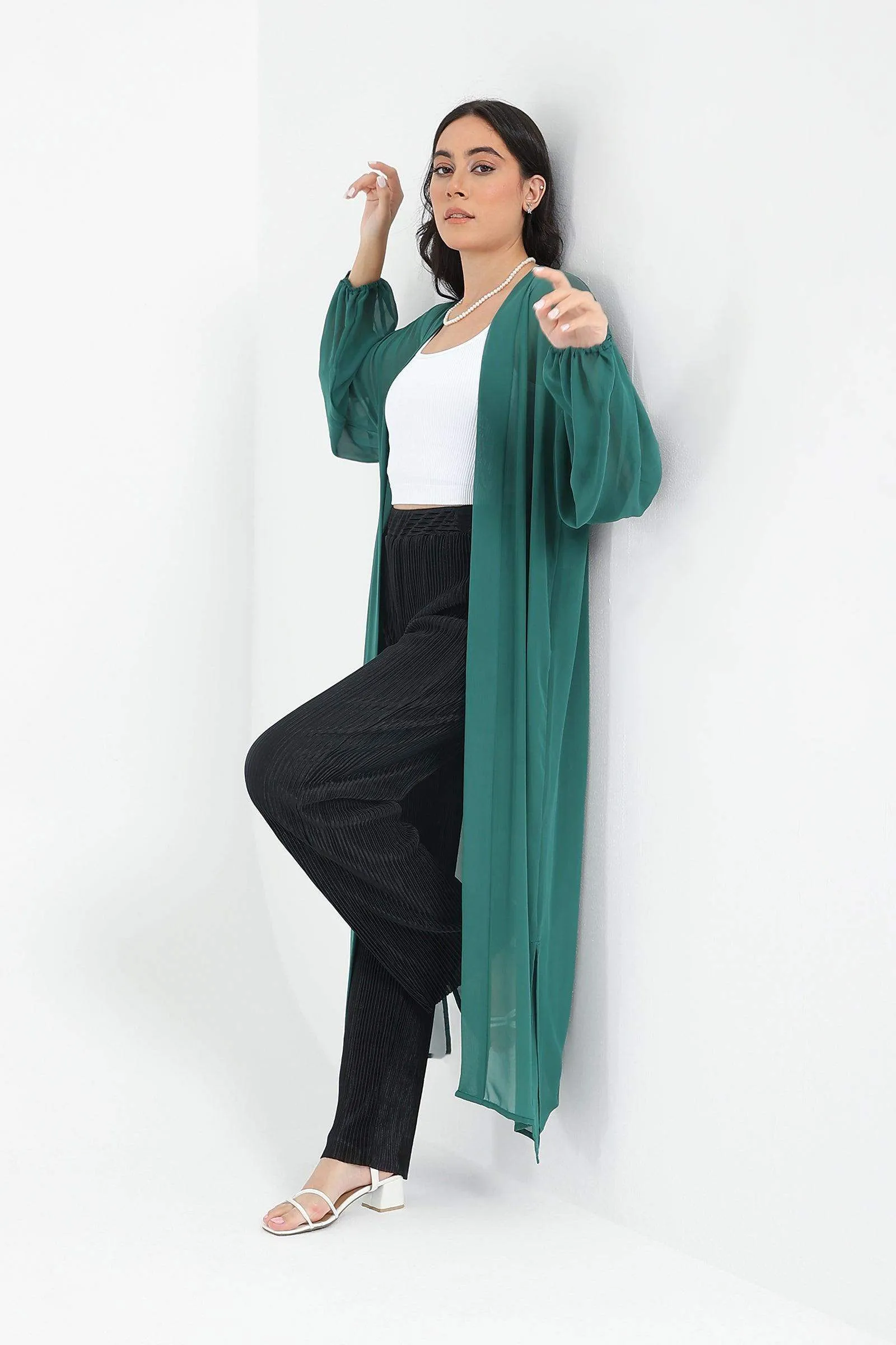 Chiffon Kimono with Side Slits